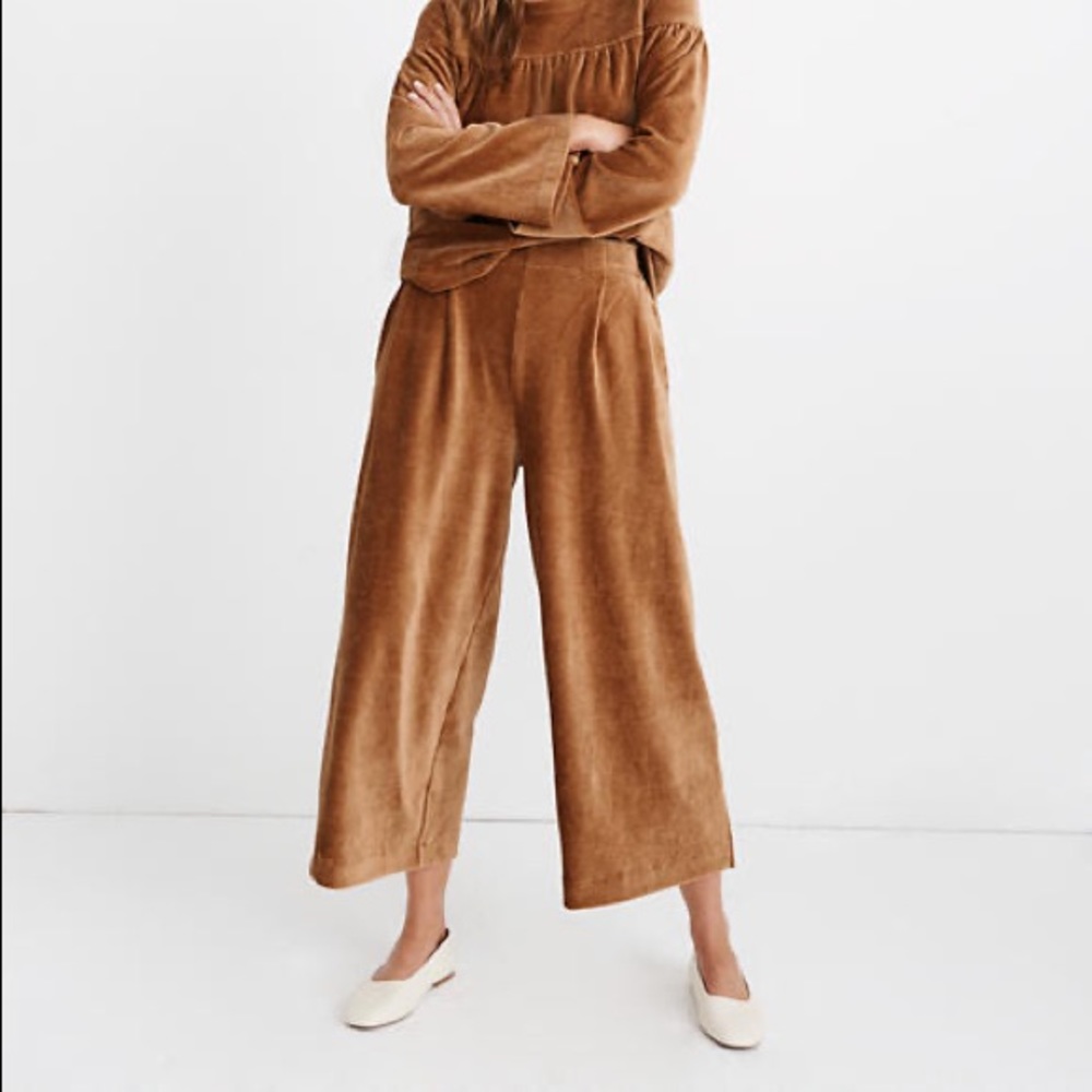 NWOT Madewell Pleated Wide-Leg Corduroy Pants